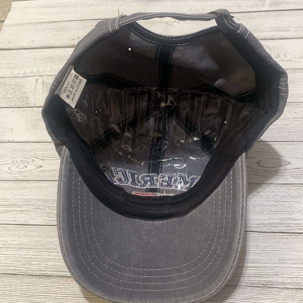 AMERICA EST 1776 Gray, Red, White & Blue American Flag Baseball Cap. Unisex - Picture 8 of 9